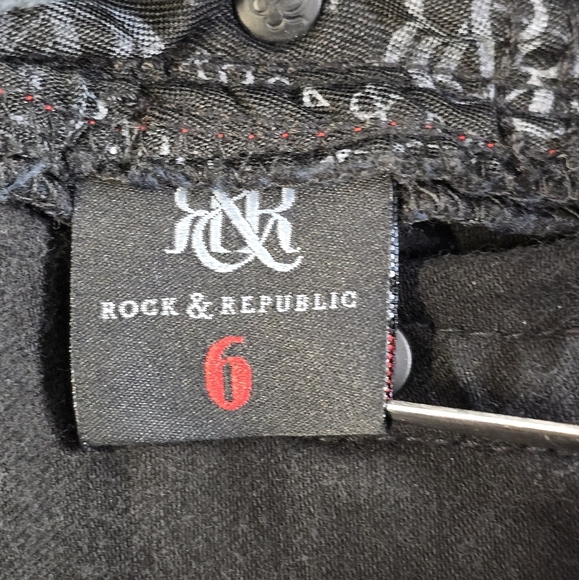 Rock & Republic Berlin Straight Leg Womens Jeans Size 6 Low Rise - Picture 12 of 15